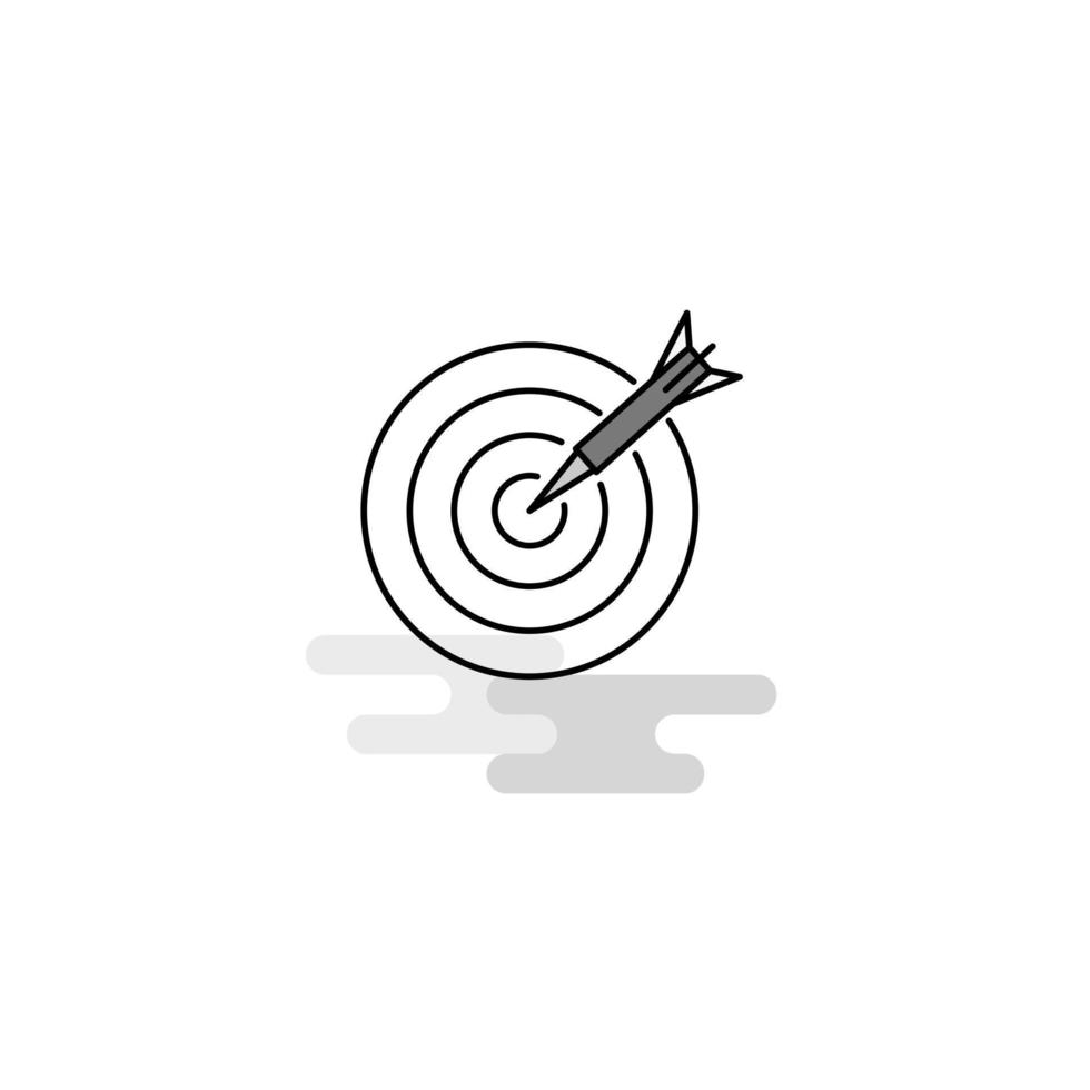 Dart Web Icon Flat Line Filled Gray Icon Vector