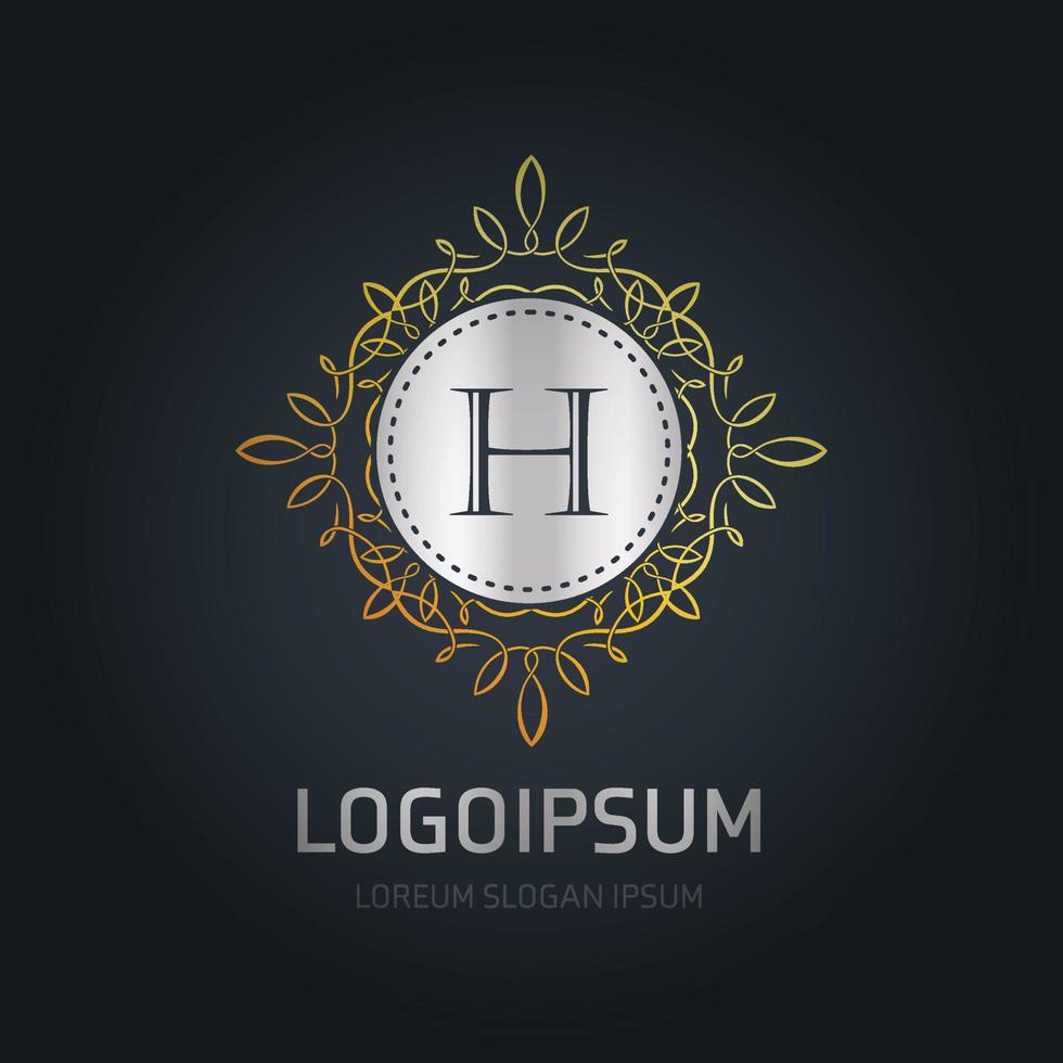 diseño de logotipo alfabético con diseño elegante y tipografía vectorial vector