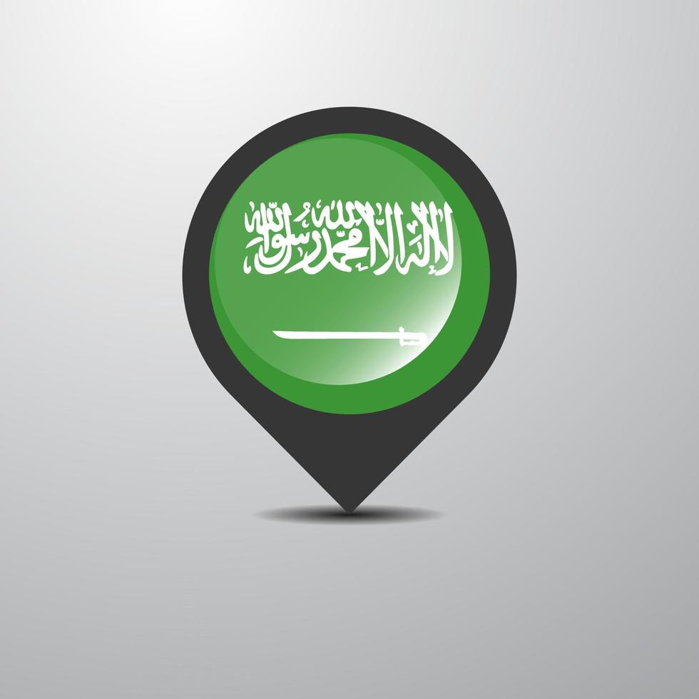 pin de mapa de arabia saudita vector