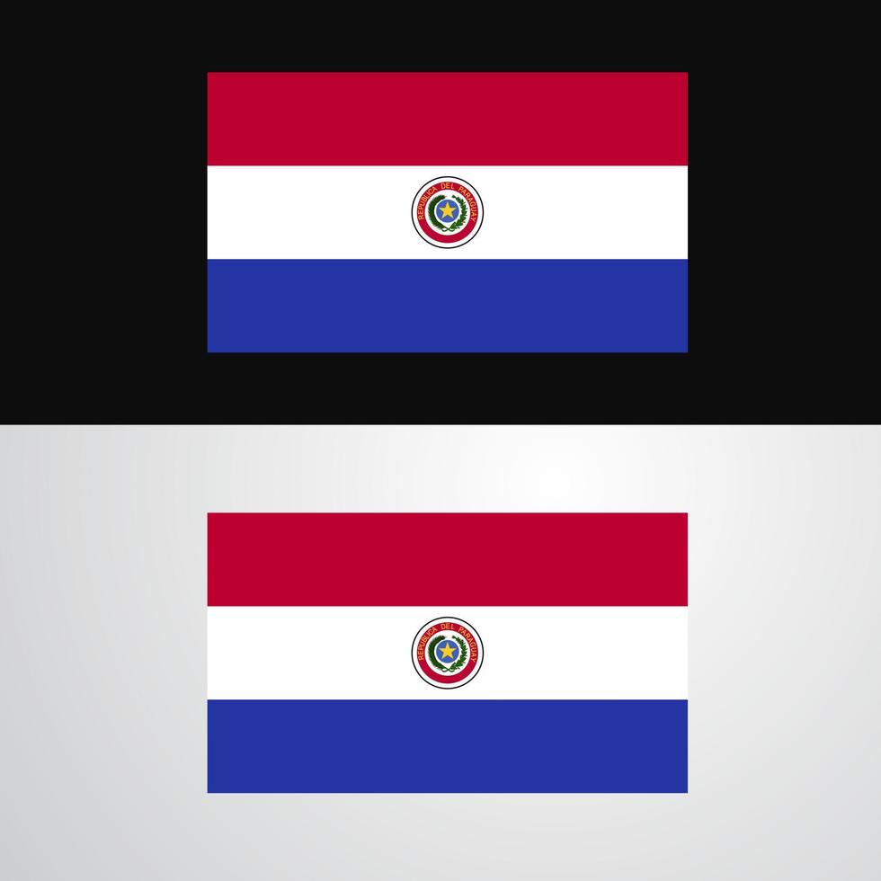 diseño de banner de bandera de paraguay vector