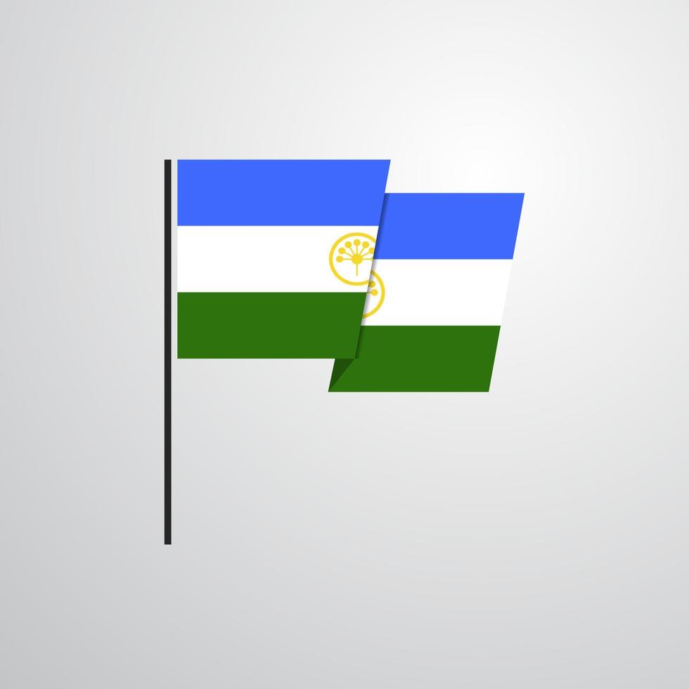 Bashkortostan waving Flag design vector