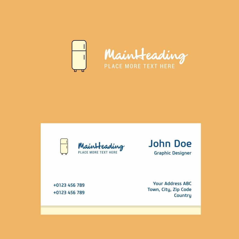Fridge logo Design with business card template Elegant corporate identity Vector