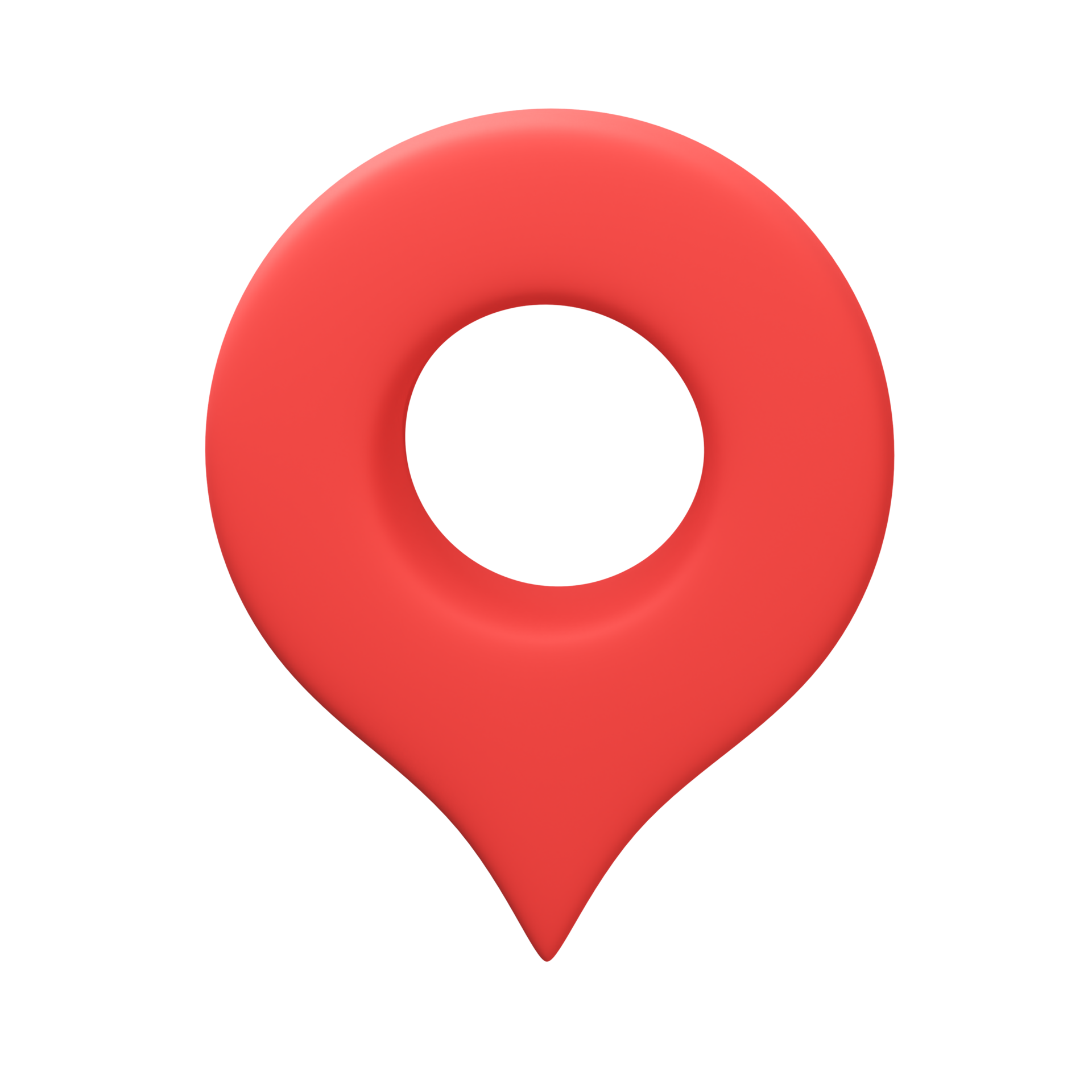 pin rojo para señalar el destino en el mapa. ilustración 3d 14301029 PNG