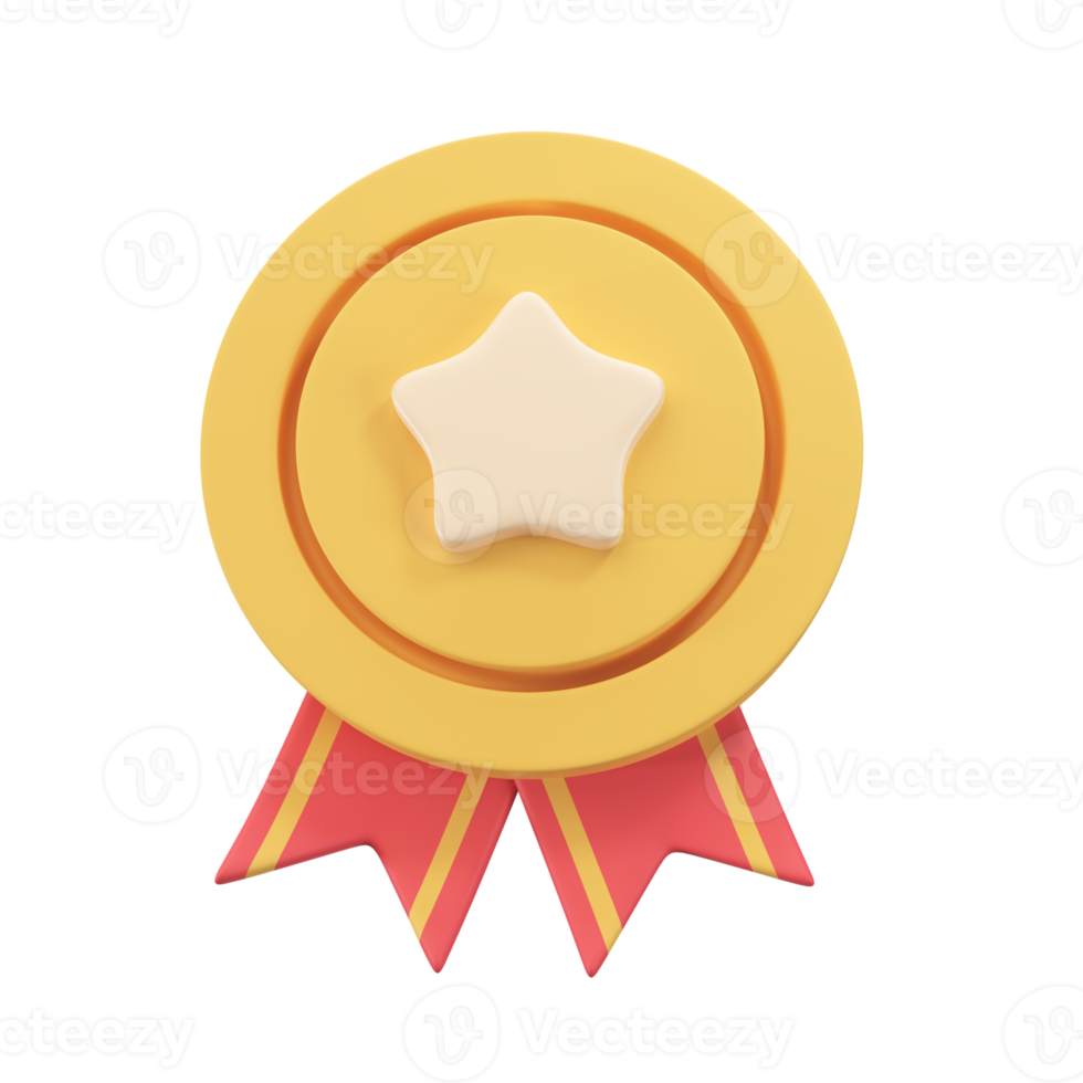 3d gold medal with a star in the middle Awards for victories in sporting events png