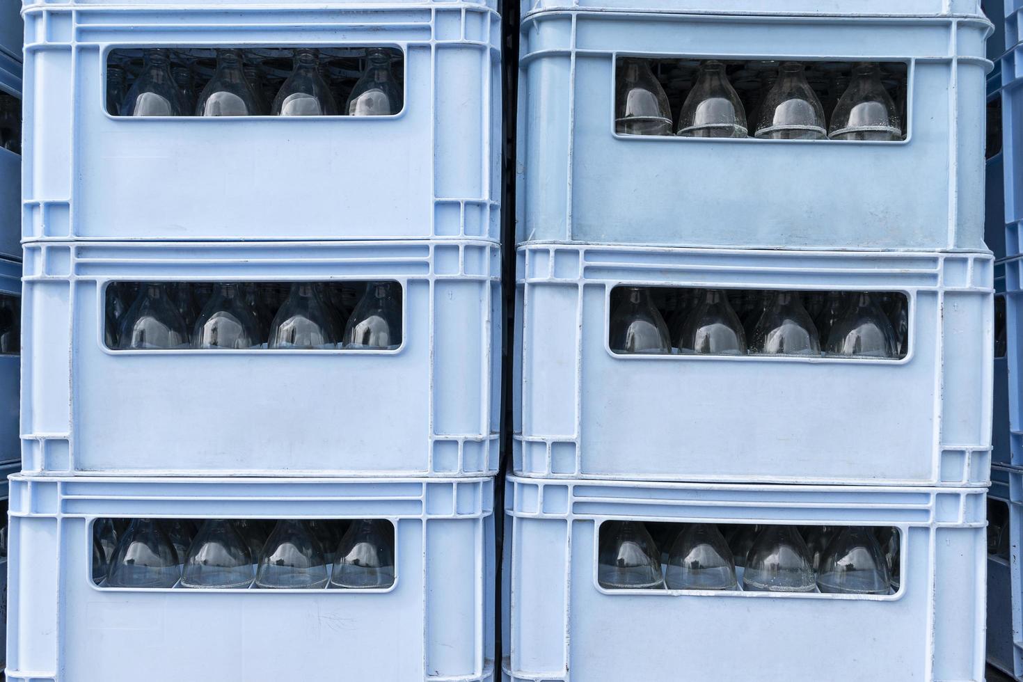 Bottle of water in a crate photo