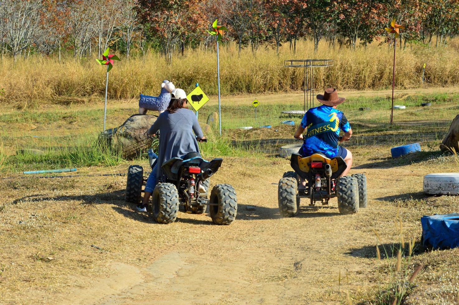 6-9-2022, Chonburi, Thailand, ATV driving is an outdoor activity. photo