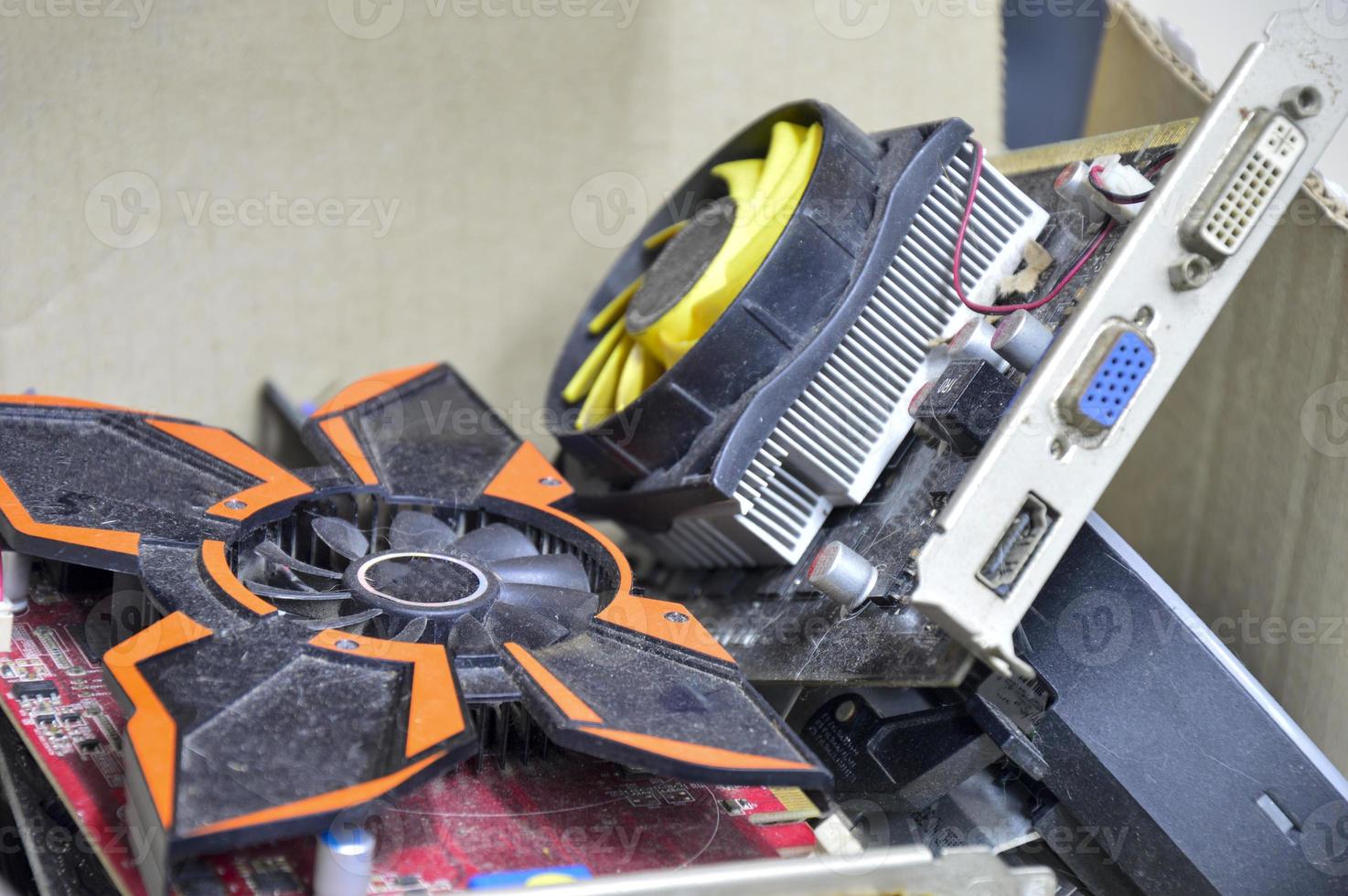 Graphics card, in its old condition, is obsolete technology. photo