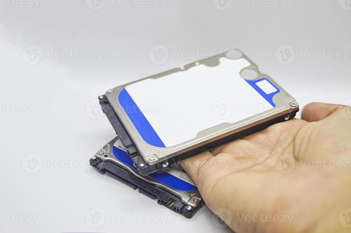 hard drive placed on a white background photo