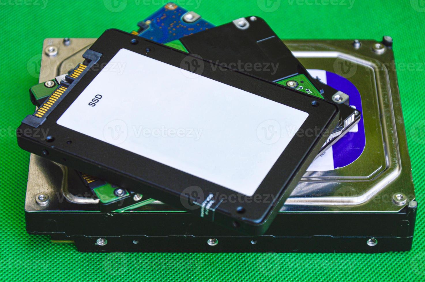 SSD is a hard disk that is more popular to use. old hard disk photo