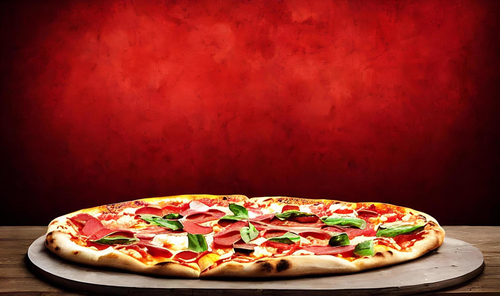 Pizza. Traditional Italian cuisine fast food. photo