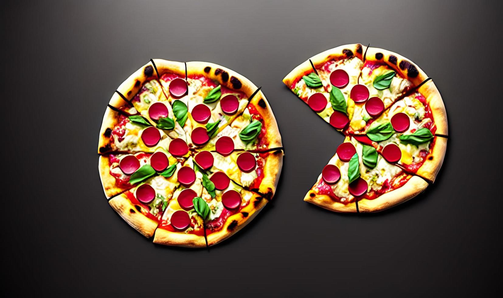 Pizza. Traditional Italian cuisine fast food. photo