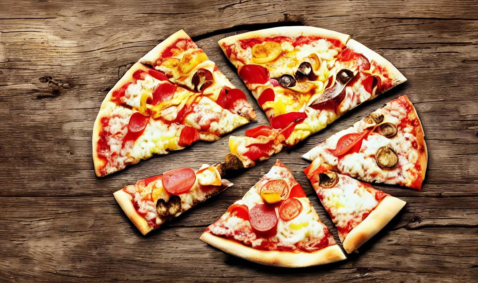 Pizza. Traditional Italian cuisine fast food. photo