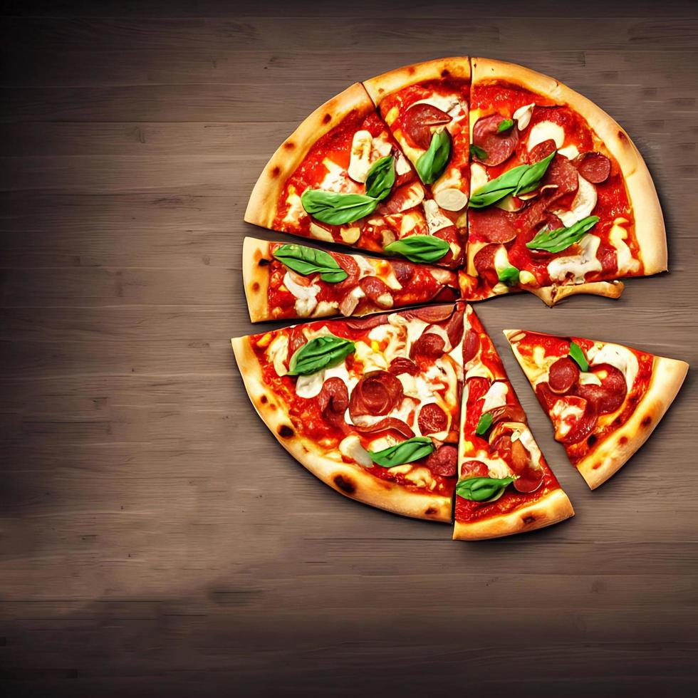 Pizza. Traditional Italian cuisine fast food. photo