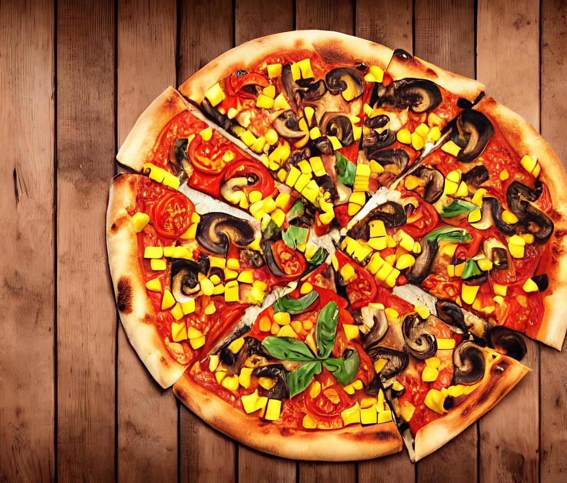 Pizza. Traditional Italian cuisine fast food. photo