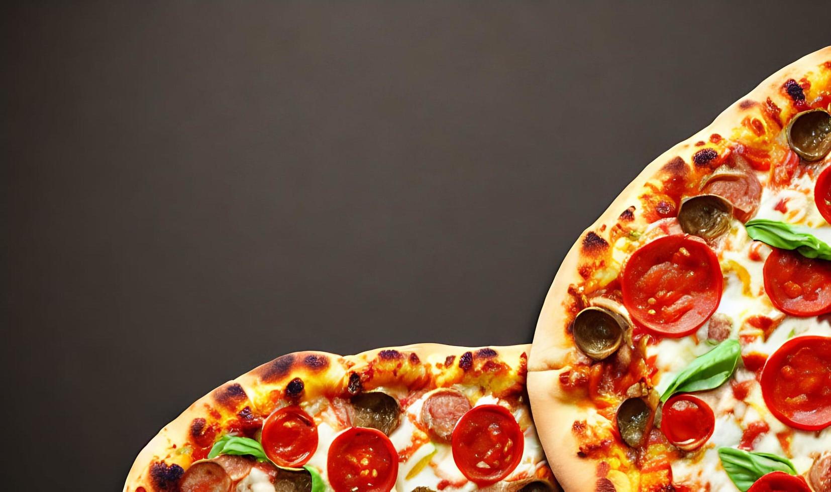 Pizza. Traditional Italian cuisine fast food. photo