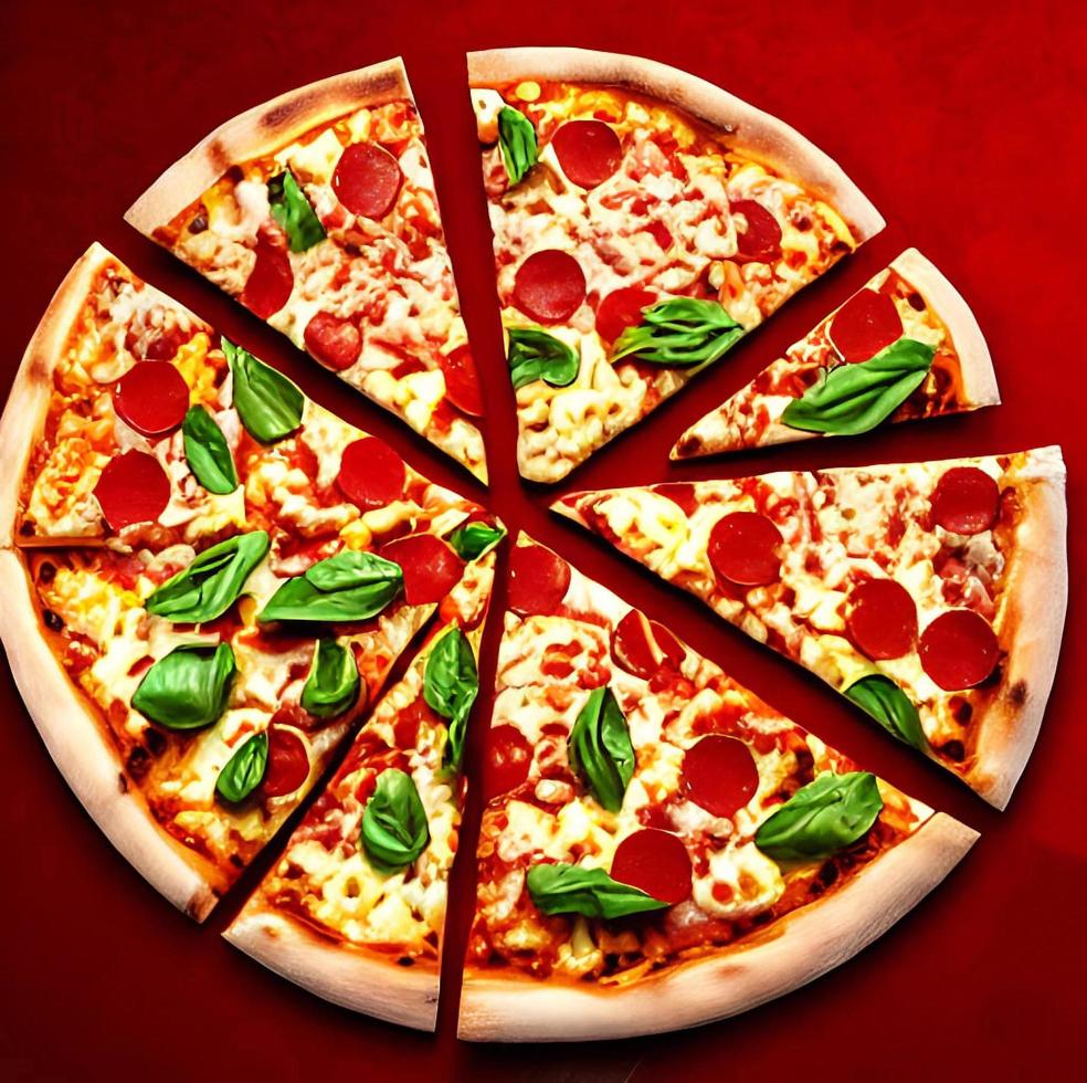 Pizza. Traditional Italian cuisine fast food. photo