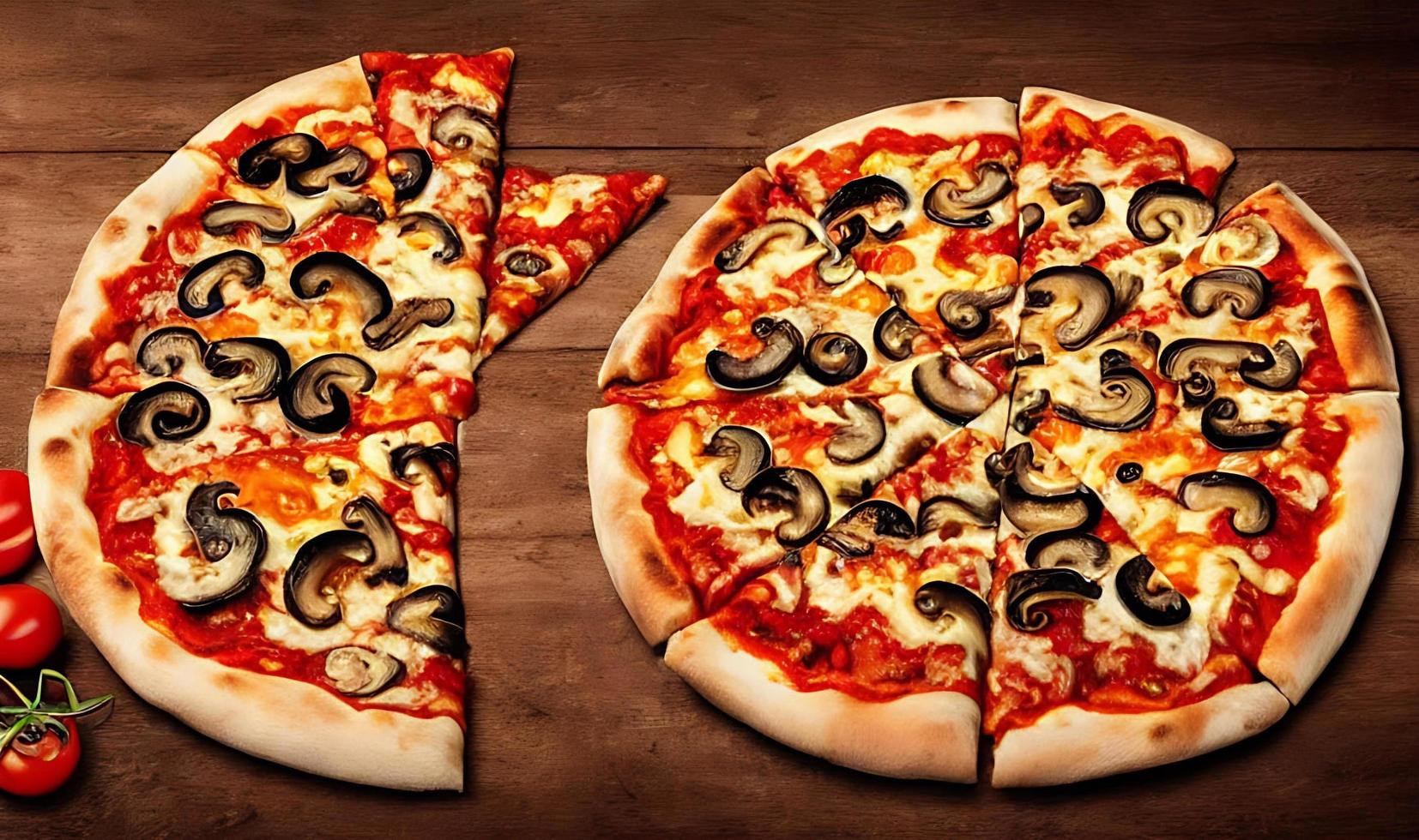 Pizza. Traditional Italian cuisine fast food. photo