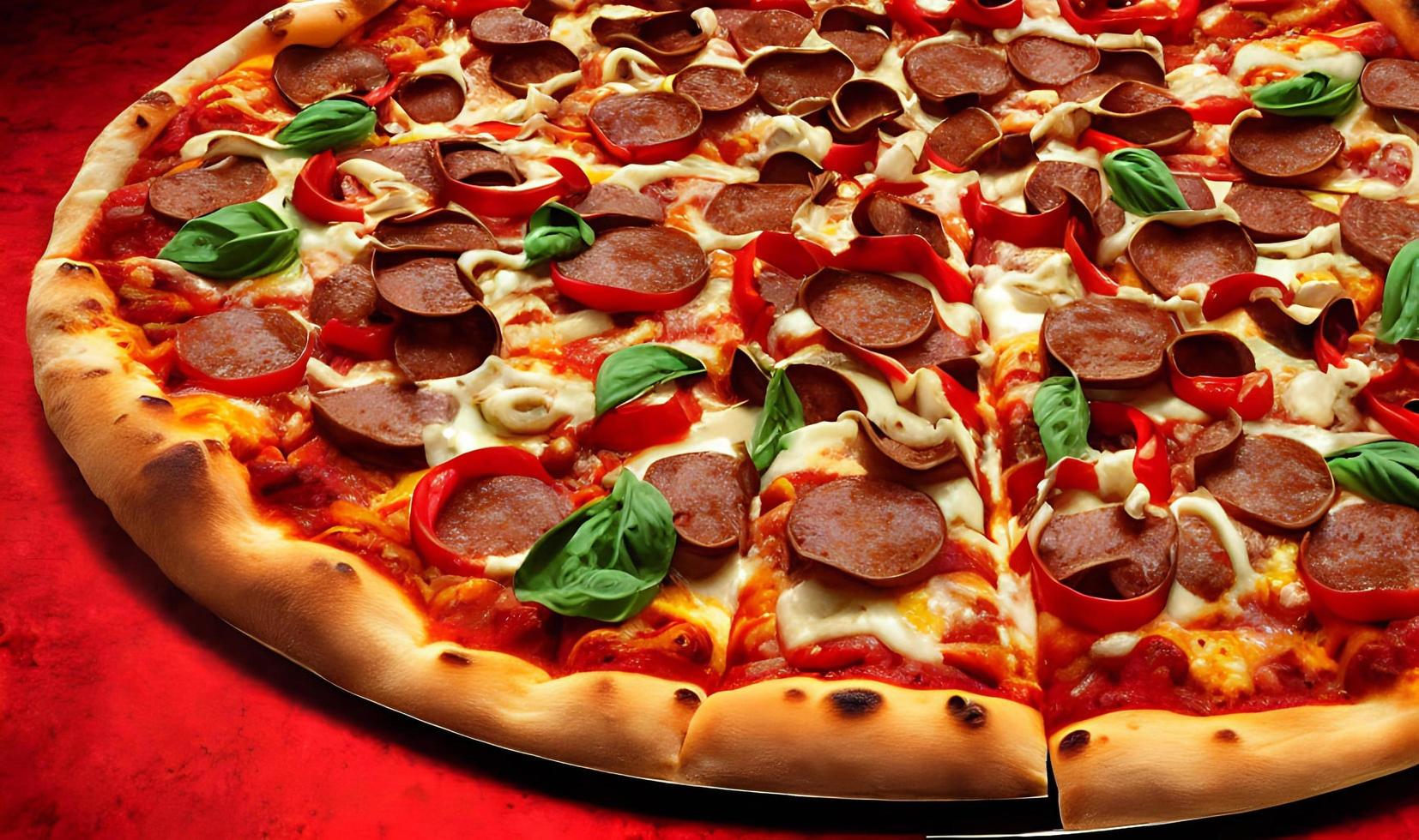 Pizza. Traditional Italian cuisine fast food. photo