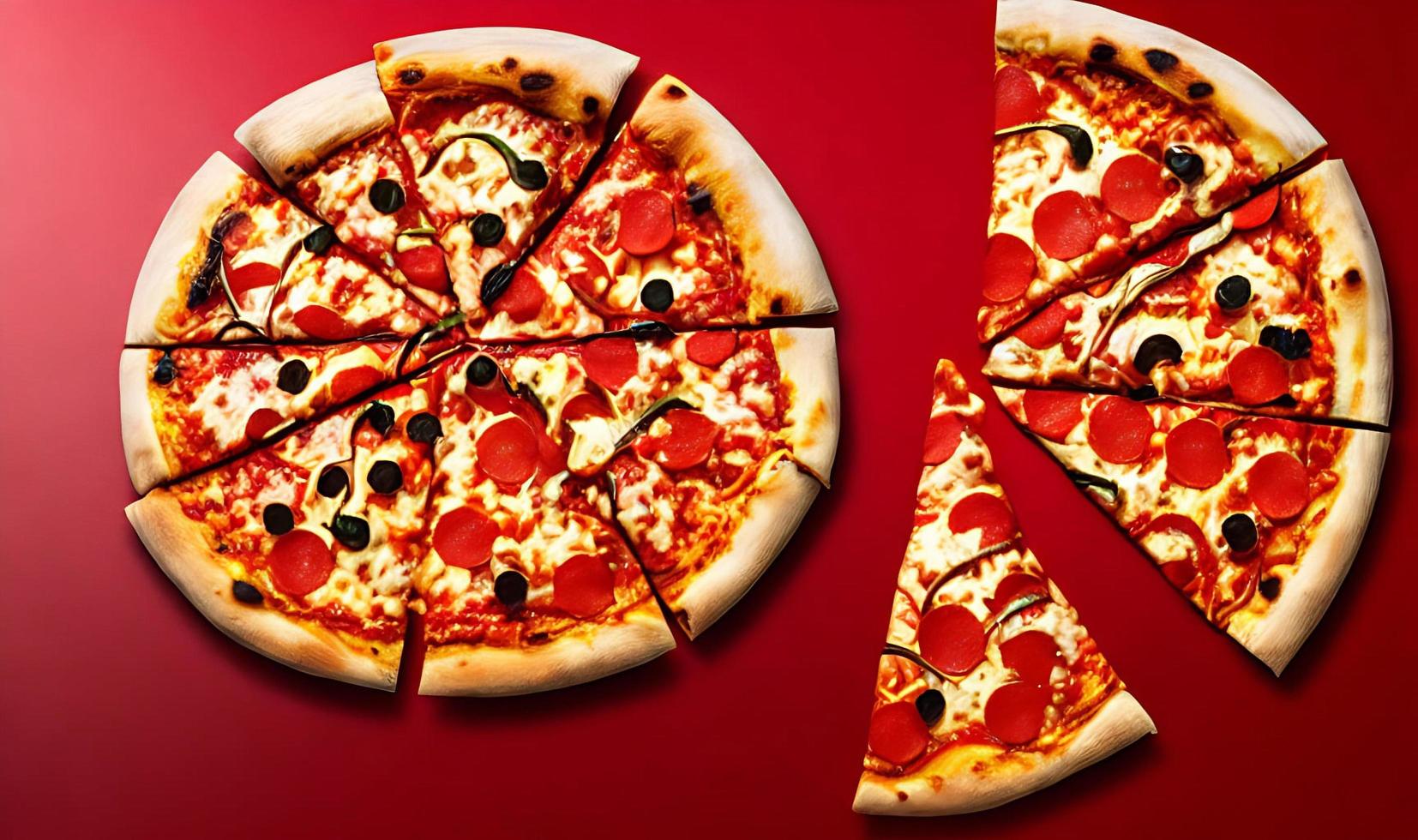 Pizza. Traditional Italian cuisine fast food. photo