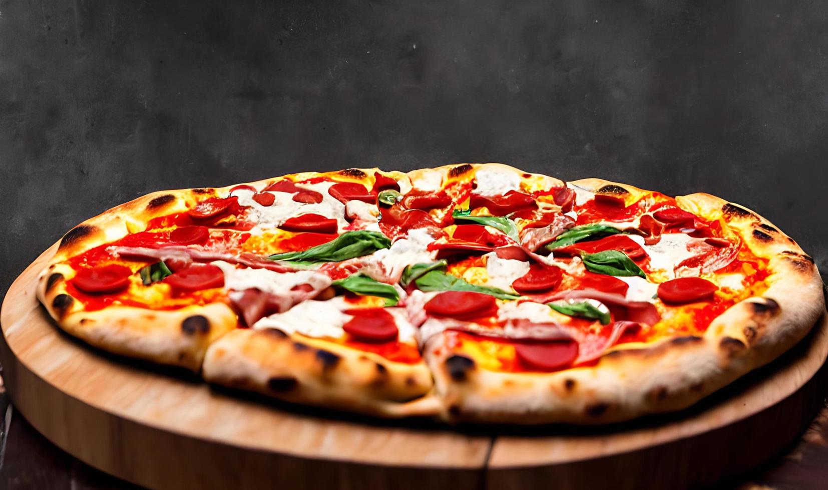 Pizza. Traditional Italian cuisine fast food. photo