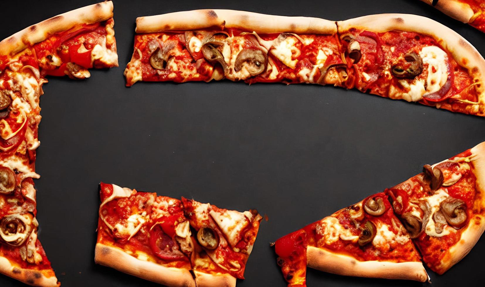 Pizza. Traditional Italian cuisine fast food. photo