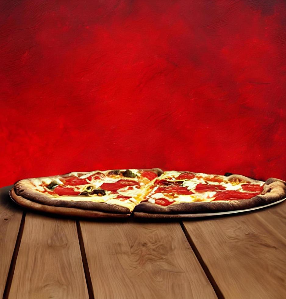 Pizza. Traditional Italian cuisine fast food. photo