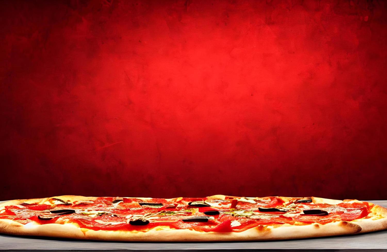 Pizza. Traditional Italian cuisine fast food. photo