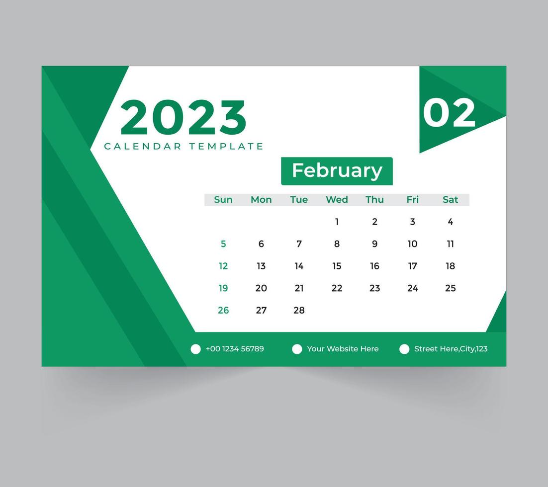 desk calendar template for new year 2023 vector