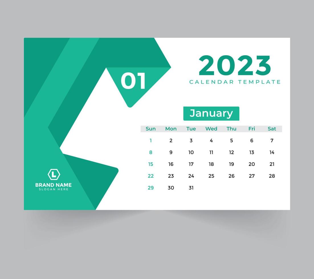 desk calendar template for new year 2023 vector