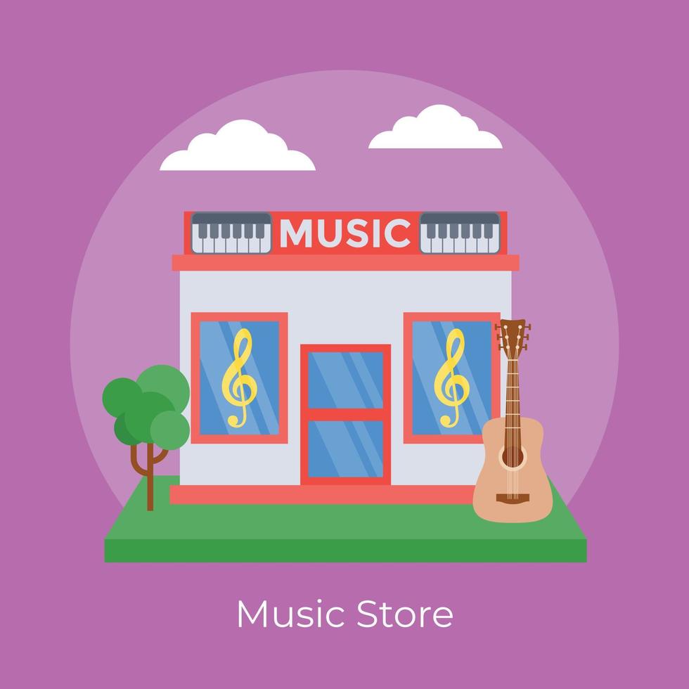 Trendy Music Store vector