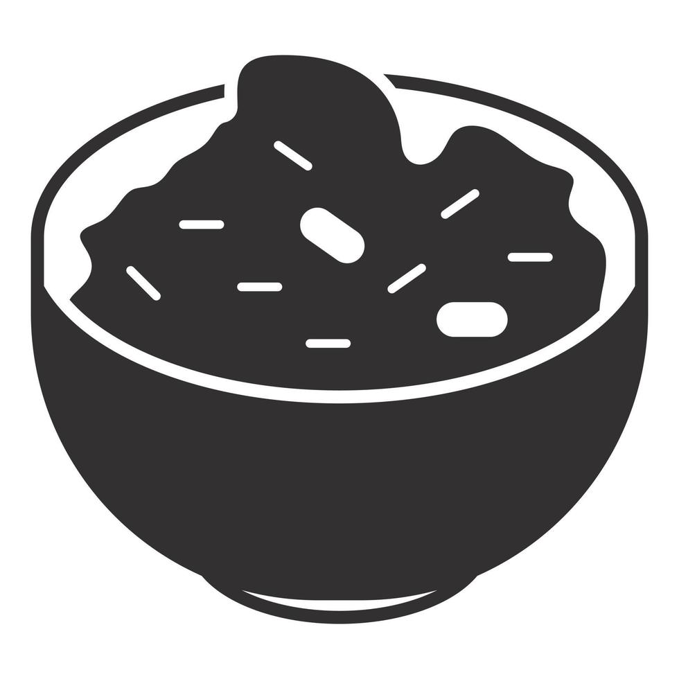 Mexican guacamole dip in bowl flat icon for apps or websites vector