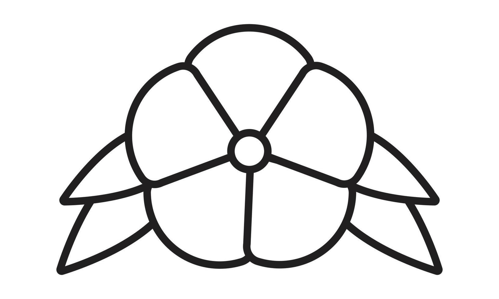 Cotton boll or cotton flower with leaf line art vector icon for apps and website.