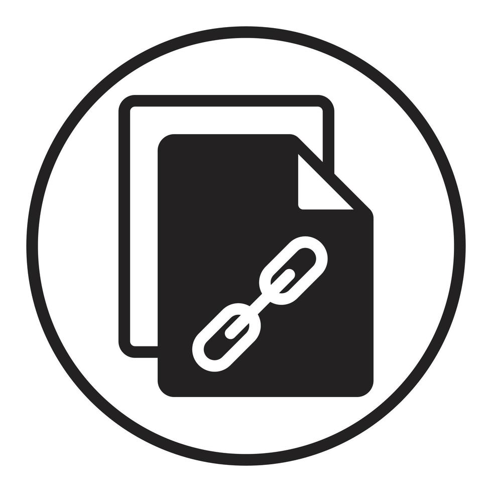 Rounded the a copy links flat vector icon for apps and websites