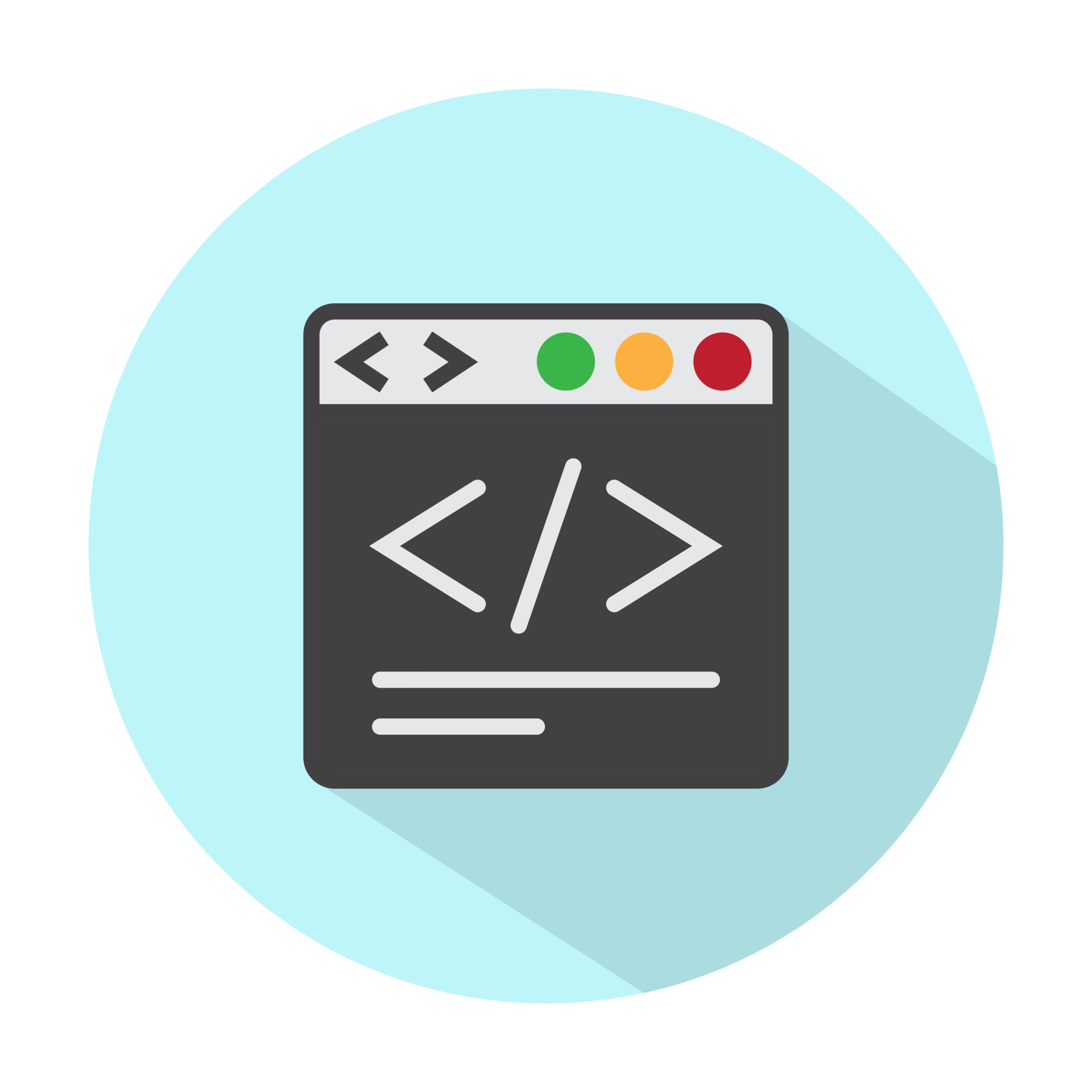 Website Development Coding Or HTML Coding Flat Color Icon For Apps Or 