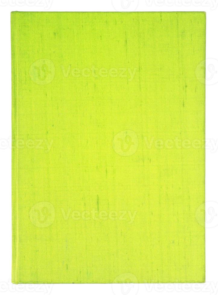 old yellow book cover isolated on white background with clipping path photo