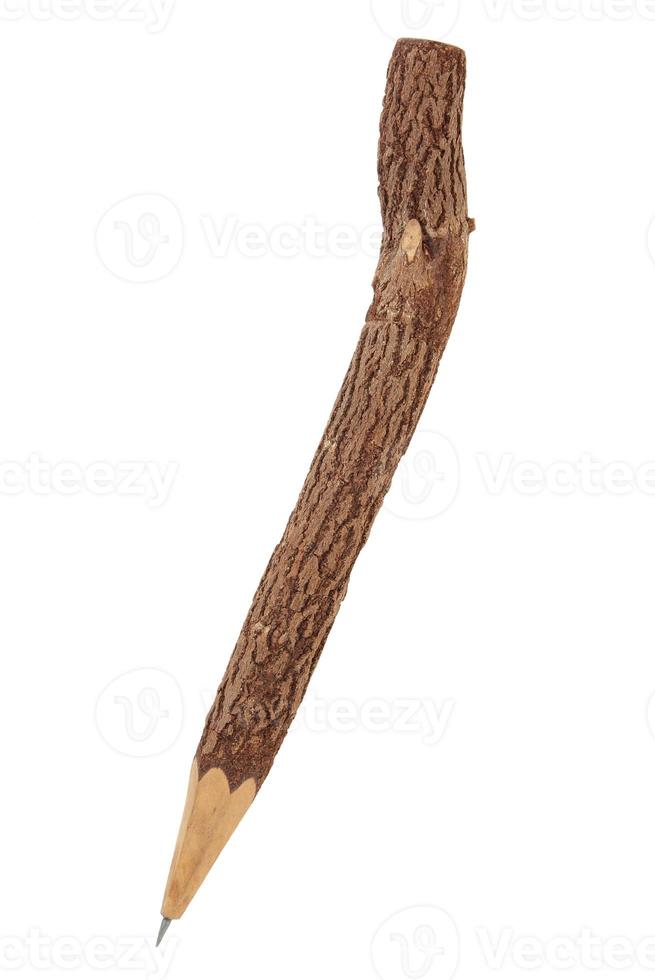 Wood pencil isolated on white background photo