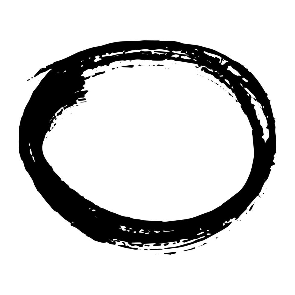 Hand drawn highlight oval illustration. Marker frame clipart. Ink scribble circle. Single element vector