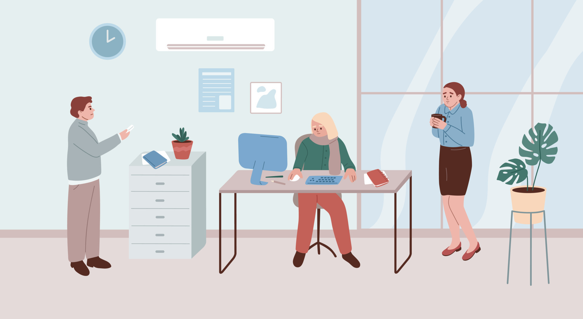 Freezing Cold Office