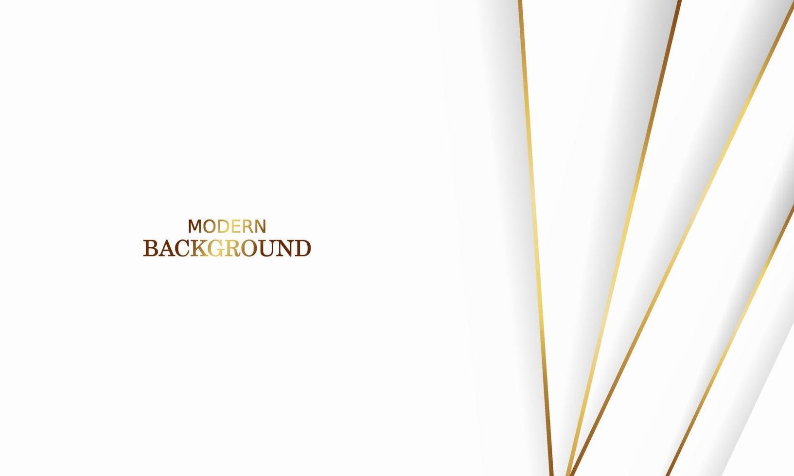 white luxury premium background and gold line. vector