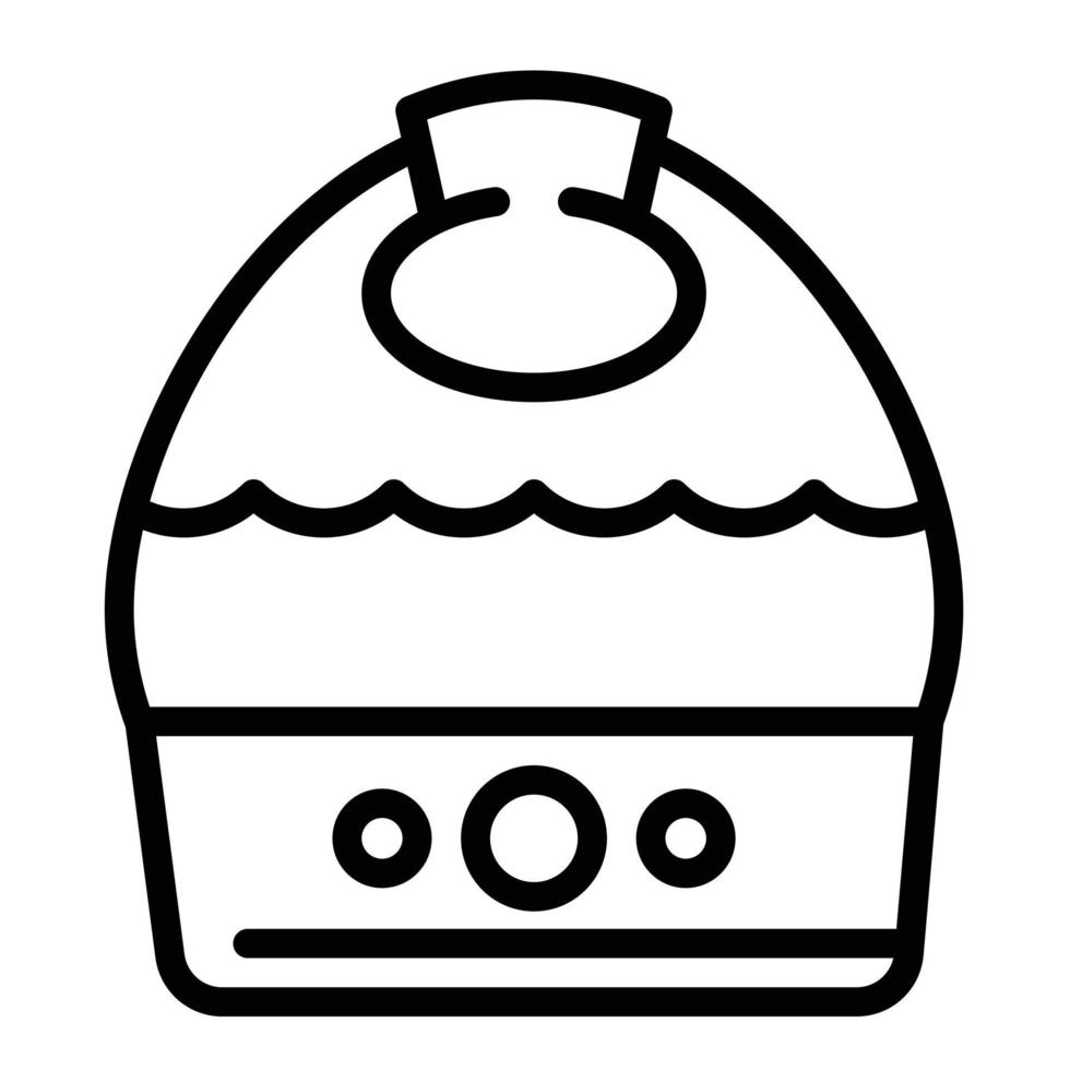 icono de humidificador médico, estilo de contorno vector