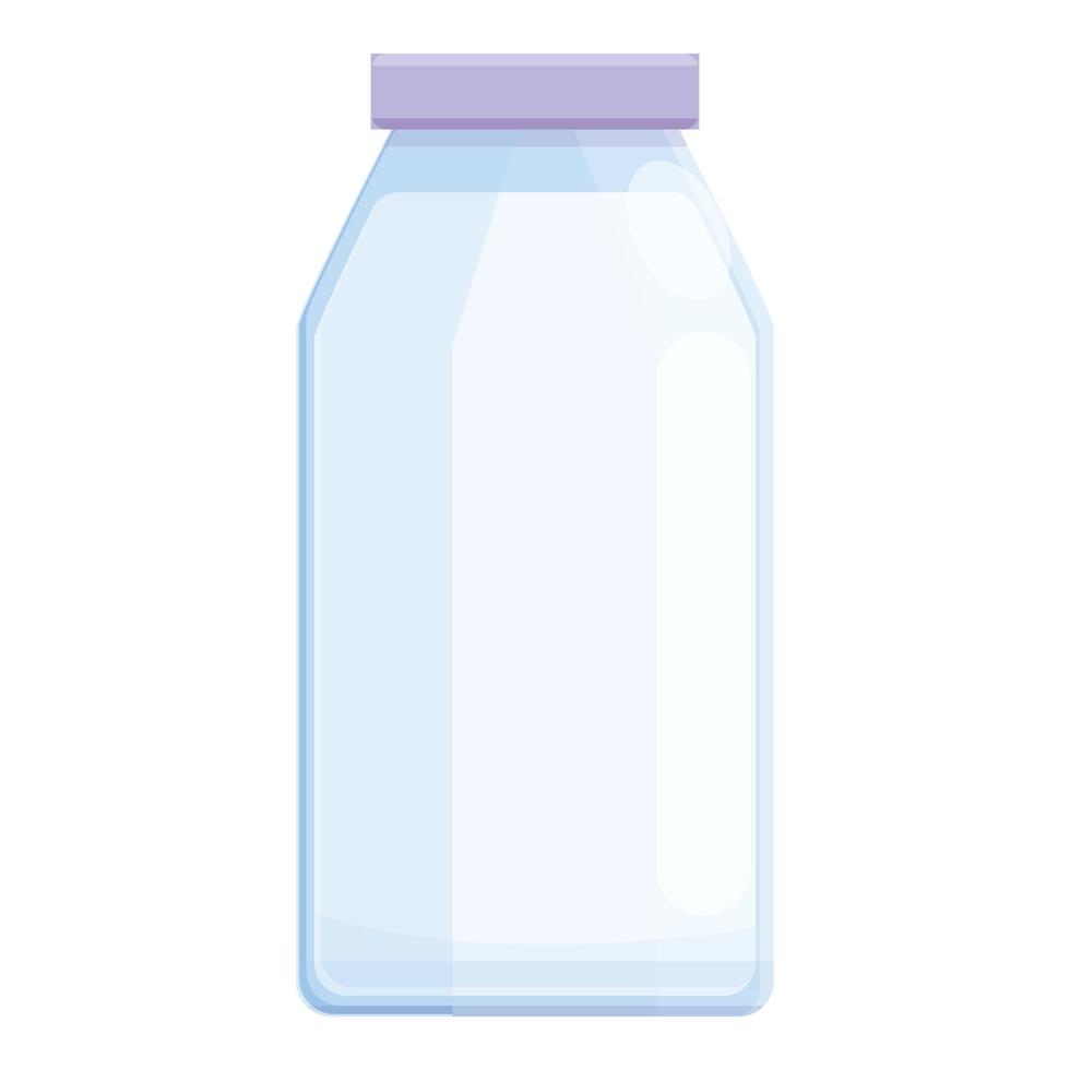 Milk jar icon, cartoon style vector