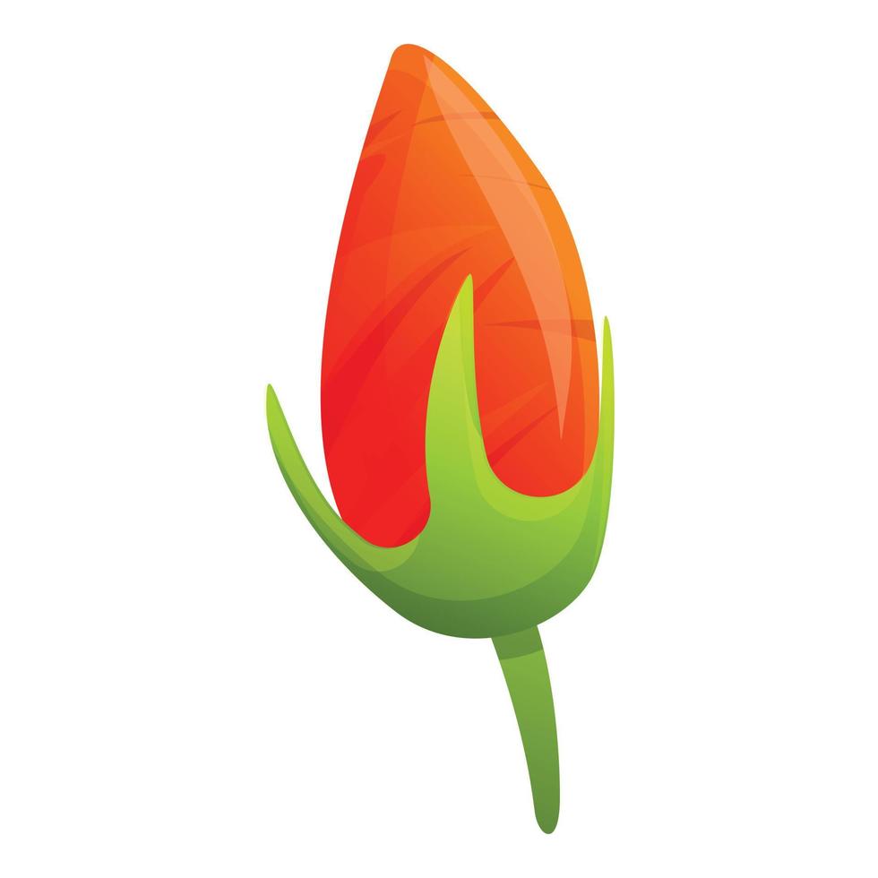 Hibiscus flower icon, cartoon style vector