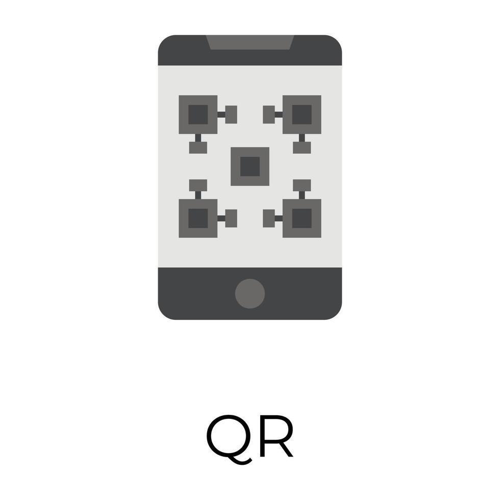 Trendy Qr Code vector