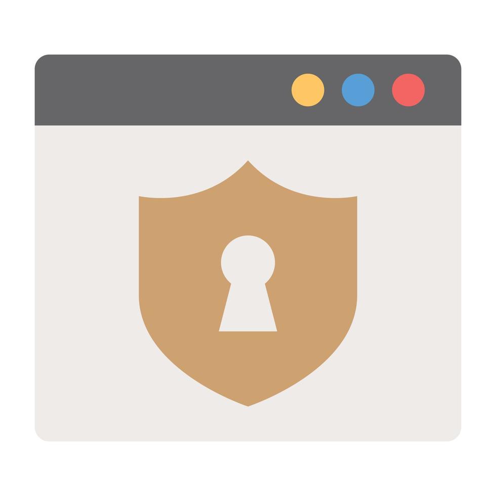 Trendy Website Security vector