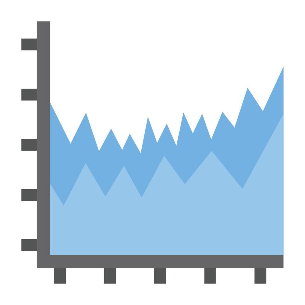 Trendy Area Chart vector