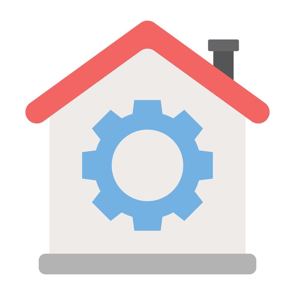 Trendy House Construction vector
