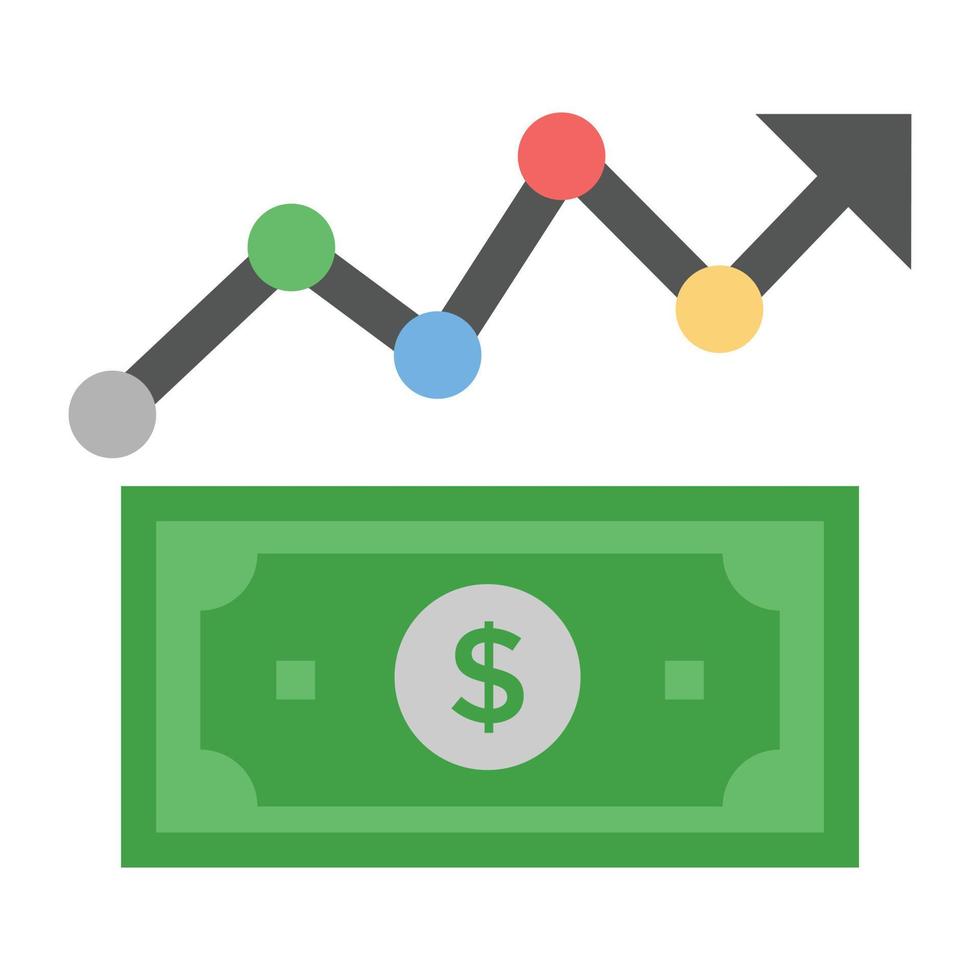 crecimiento financiero de moda vector