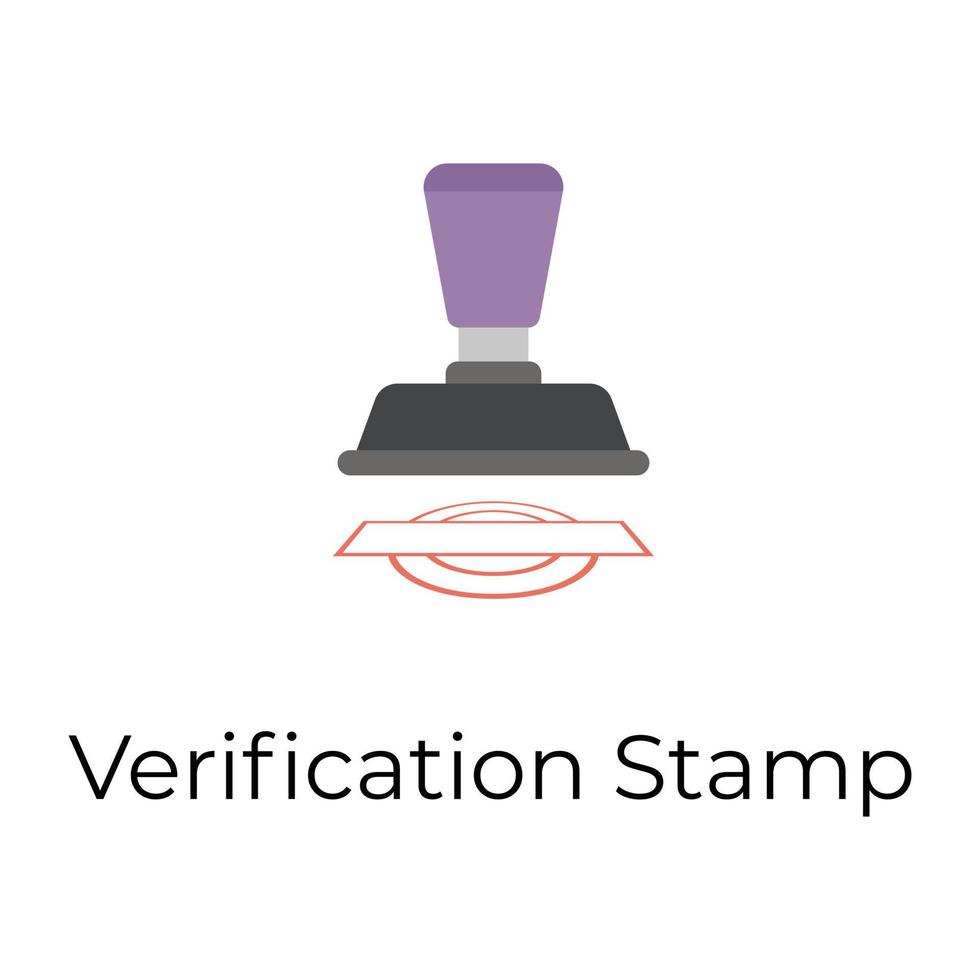 Trendy Verification Stamp vector