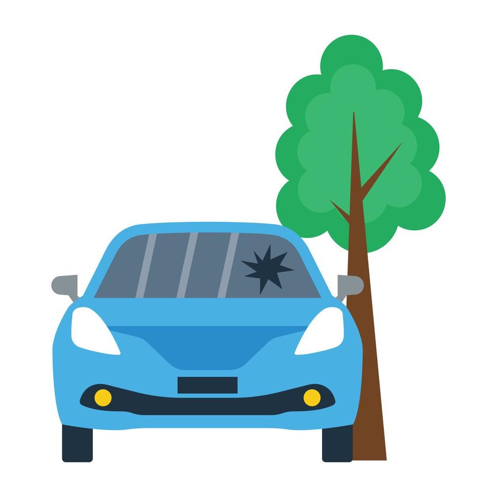 Crash Into Tree vector