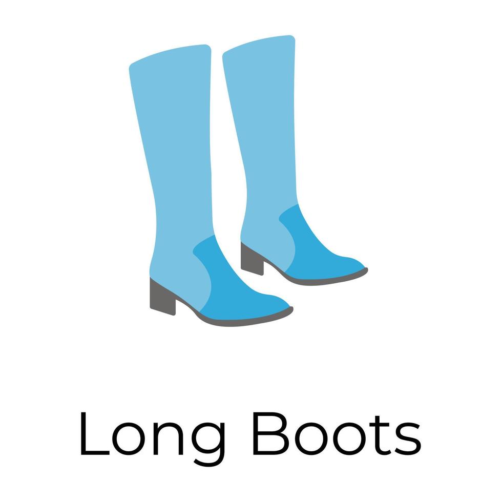 Trendy Long Boots vector